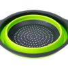 Gadgets for the kitchen. Plastic colander Photo Space-Saving Collapsible Colander