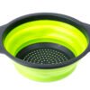 Gadgets for the kitchen. Plastic colander Photo Space-Saving Collapsible Colander