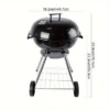 Compact Stainless Steel Charcoal Grill
