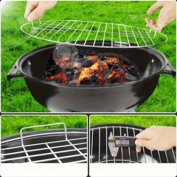 Compact Stainless Steel Charcoal Grill